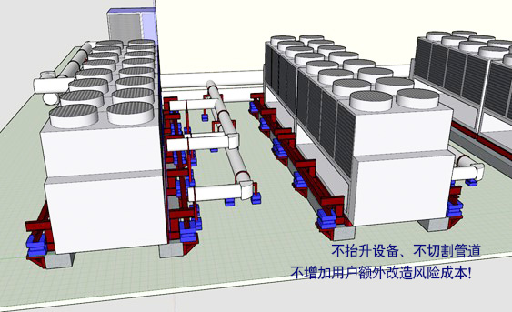 屋頂空調機組震動噪聲大，不切管道不抬設備方案這樣做！